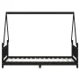 Estructura de cama para niños madera de pino negro 90x190 cm by , Cribs and beds for children - Ref: Foro24-834509, Price: 14...