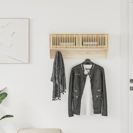 Armario pared ganchos madera contrachapada 80x24x35,5 cm de , Armarios roperos - Ref: Foro24-352132, Precio: 69,99 €, Descuen...