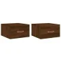 Mesitas de noche de pared 2 uds color roble marrón 35x35x20 cm von , Schließfächer und Lagerschränke - Ref: Foro24-829787, Pr...