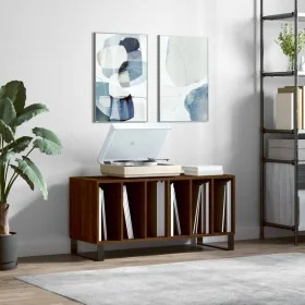 Mueble discos madera contrachapada roble marrón 100x38x48 cm by , CD and DVD storage - Ref: Foro24-831763, Price: 91,72 €, Di...
