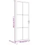 Puerta interior vidrio EGS y aluminio blanco 83x201,5 cm de , Puertas para el hogar - Ref: Foro24-350589, Precio: 215,33 €, D...