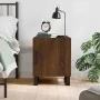 Mesita de noche madera de ingeniería marrón roble 40x40x50 cm de , Mesitas de noche - Ref: Foro24-827626, Precio: 32,80 €, De...