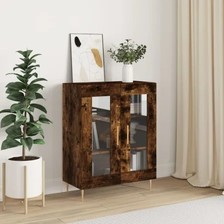Aparador de madera de ingeniería roble ahumado 69,5x34x90 cm de , Aparadores - Ref: Foro24-827777, Precio: 86,74 €, Descuento: %