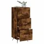 Aparador madera de ingeniería roble ahumado 34,5x34x90 cm de , Aparadores - Ref: Foro24-828577, Precio: 69,08 €, Descuento: %