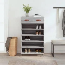 Zapatero madera de ingeniería gris Sonoma 60x35x105 cm by , Closets and storage - Ref: Foro24-829586, Price: 75,19 €, Discoun...