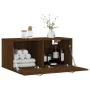 Armario de pared madera ingeniería marrón roble 80x36,5x35 cm by , Lockers and storage cabinets - Ref: Foro24-830075, Price: ...