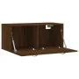 Armario de pared madera ingeniería marrón roble 80x36,5x35 cm by , Lockers and storage cabinets - Ref: Foro24-830075, Price: ...