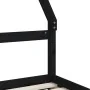 Estructura cama infantil y cajones madera pino negro 90x190 cm de , Cunas y camas para niños - Ref: Foro24-834479, Precio: 16...