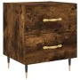 Mesita de noche madera ingeniería roble ahumado 40x35x47,5 cm de , Mesitas de noche - Ref: Foro24-827270, Precio: 45,06 €, De...