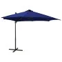 Sombrilla jardín voladiza palo y luces LED azul celeste 300 cm by , Umbrellas - Ref: Foro24-312333, Price: 147,39 €, Discount: %