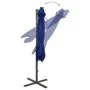 Sombrilla jardín voladiza palo y luces LED azul celeste 300 cm by , Umbrellas - Ref: Foro24-312333, Price: 147,39 €, Discount: %