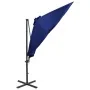Sombrilla jardín voladiza palo y luces LED azul celeste 300 cm by , Umbrellas - Ref: Foro24-312333, Price: 147,39 €, Discount: %