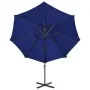 Sombrilla jardín voladiza palo y luces LED azul celeste 300 cm by , Umbrellas - Ref: Foro24-312333, Price: 147,39 €, Discount: %
