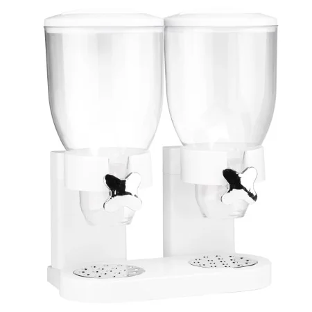 HI Dispensador de cereales doble blanco 2x3,5 L by , Food dispensers - Ref: Foro24-423976, Price: 44,64 €, Discount: %