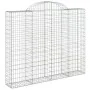 Cesta gaviones forma arco hierro galvanizado 200x30x160/180 cm by , Pots and planters - Ref: Foro24-153488, Price: 105,17 €, ...