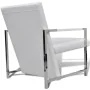 Sillón con patas cromadas cuero sintético blanco by , Armchairs - Ref: Foro24-241007, Price: 120,73 €, Discount: %