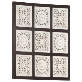Panel de pared tallado a mano MDF marrón y blanco 60x60x1,5 cm von , Wandverkleidung - Ref: Foro24-321654, Preis: 37,97 €, Ra...