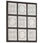 Panel de pared tallado a mano MDF marrón y blanco 60x60x1,5 cm von , Wandverkleidung - Ref: Foro24-321654, Preis: 37,97 €, Ra...