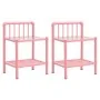 Mesitas de noche 2 unidades metal y vidrio rosa y transparente von , Nachttische - Ref: Foro24-325103, Preis: 64,49 €, Rabatt: %