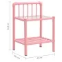 Mesitas de noche 2 unidades metal y vidrio rosa y transparente von , Nachttische - Ref: Foro24-325103, Preis: 64,49 €, Rabatt: %