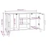 Aparador de madera contrachapada negro 107x38x60 cm de , Aparadores - Ref: Foro24-345679, Precio: 106,93 €, Descuento: %