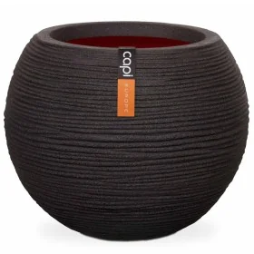Capi Jarrón Nature Rib redondo negro 40x32 cm KBLR270 by , Pots and planters - Ref: Foro24-424217, Price: 66,85 €, Discount: %