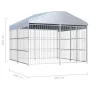 Perrera de exterior con techo 300x300 cm by , Dog kennels and fences - Ref: Foro24-144625, Price: 813,34 €, Discount: %