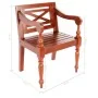 Sillas Batavia 2 unidades madera maciza de caoba marrón oscuro de , Sillas de comedor - Ref: Foro24-246965, Precio: 188,43 €,...