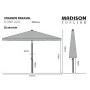 Madison Sombrilla de jardín redonda Flores Luxe taupe 300 cm von , Sonnenschirme - Ref: Foro24-418778, Preis: 126,65 €, Rabat...
