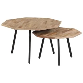 Set de mesas de centro hexagonales 2 uds teca reciclada by , Coffee table - Ref: Foro24-246097, Price: 177,75 €, Discount: %