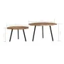 Set de mesas de centro hexagonales 2 uds teca reciclada by , Coffee table - Ref: Foro24-246097, Price: 177,75 €, Discount: %