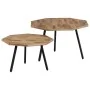 Set de mesas de centro hexagonales 2 uds teca reciclada by , Coffee table - Ref: Foro24-246097, Price: 177,75 €, Discount: %