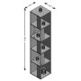 FMD Estantería de esquina con 10 compartimentos laterales blanco by , Bookcases and shelves - Ref: Foro24-433865, Price: 153,...