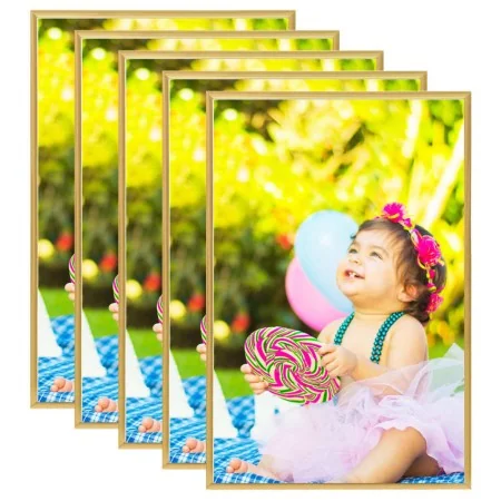 Marcos de foto collage pared o mesa 5 uds dorado MDF 59,4x84 cm von , Bilderrahmen - Ref: Foro24-332151, Preis: 78,32 €, Raba...
