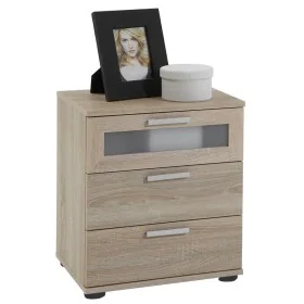 FMD Mesita de noche con 3 cajones color roble by , Nightstands - Ref: Foro24-428733, Price: 141,34 €, Discount: %