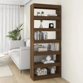Estantería/divisor madera ingeniería marrón roble 80x30x198 cm by , Bookcases and shelves - Ref: Foro24-813628, Price: 98,39 ...