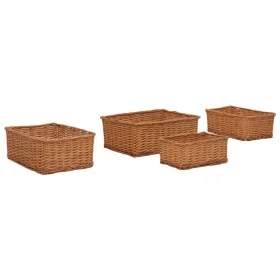 Juego de cestas apilables 4 piezas sauce marrón by , Storage baskets - Ref: Foro24-286980, Price: 65,49 €, Discount: %
