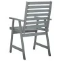 Sillas de comedor de jardín 3 uds madera maciza de acacia gris by , Garden chairs - Ref: Foro24-312416, Price: 255,78 €, Disc...