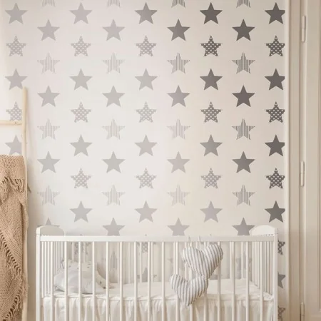 Noordwand Papel de pared Kids @ Home Superstar plateado y blanco von , Bemaltes Papier - Ref: Foro24-425342, Preis: 24,32 €, ...