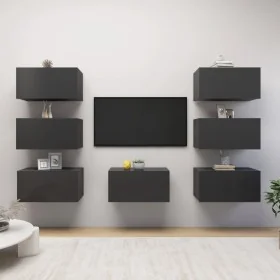 Muebles de salón 7 pzas madera ingeniería gris 30,5x30x60 cm von , TV-Möbel - Ref: Foro24-3078953, Preis: 229,26 €, Rabatt: %