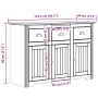Aparador BODO madera maciza de pino gris 115,5x44x80 cm von , Sideboards - Ref: Foro24-355067, Preis: 226,79 €, Rabatt: %