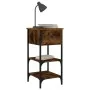 Mesitas noche 2 uds madera ingeniería roble ahumado 34x36x70 cm de , Mesitas de noche - Ref: Foro24-825978, Precio: 78,77 €, ...