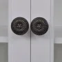 Armario de cocina de pared de madera y puerta de vidrio blanco de , Armarios de cocina - Ref: Foro24-241374, Precio: 170,26 €...