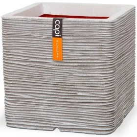 Capi Macetero Nature Rib cuadrado marfil 30x30 cm KOFI902 by , Pots and planters - Ref: Foro24-424208, Price: 56,77 €, Discou...