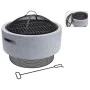 ProGarden Brasero con parrilla redondo gris claro 52x18,5 cm by , Chimneys - Ref: Foro24-436227, Price: 132,23 €, Discount: %
