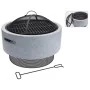 ProGarden Brasero con parrilla redondo gris claro 52x18,5 cm by , Chimneys - Ref: Foro24-436227, Price: 132,23 €, Discount: %