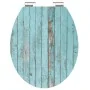 SCHÜTTE Tapa de váter con cierre suave brillante MDF BLUE WOOD by , Toilet and bidet seats - Ref: Foro24-438752, Price: 59,31...