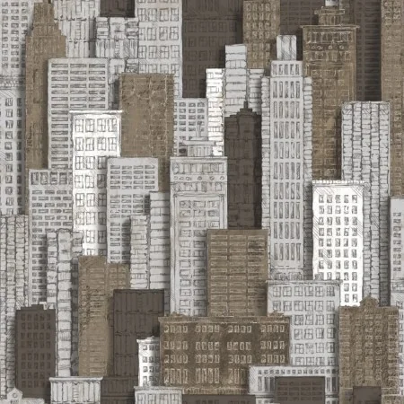 Noordwand Papel Urban Friends & Coffee City Apartments blanco dorado by , Painted paper - Ref: Foro24-425291, Price: 24,58 €,...
