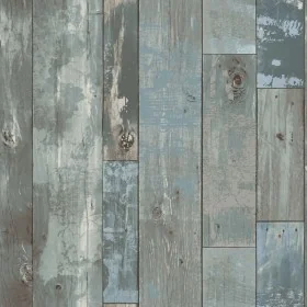 DUTCH WALLCOVERINGS Papel de pared pintado trozos madera gris y azul von , Bemaltes Papier - Ref: Foro24-430625, Preis: 38,31...