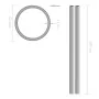 Tubos de acero inoxidable redondos 2 unidades V2A 2 m Ø42x1,8mm by , Moldings - Ref: Foro24-143192, Price: 216,86 €, Discount: %